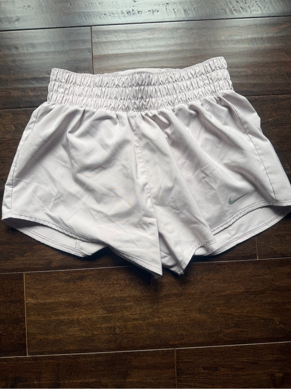 Nike Women's White Elastic-Waist Athletic Shorts